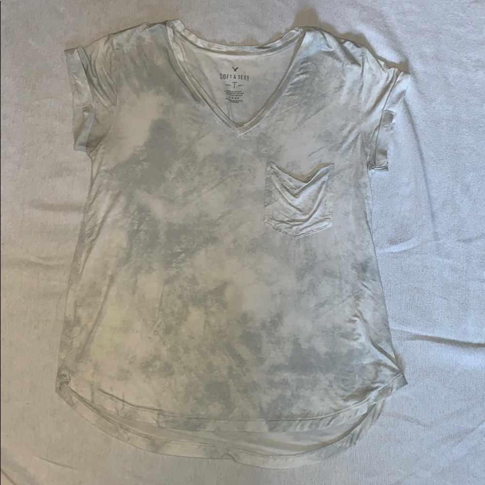 White and light grey soft&sexy shirt